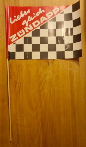 Zündapp Fahne " Lieber gleich Zündapp " Original und NOS !!